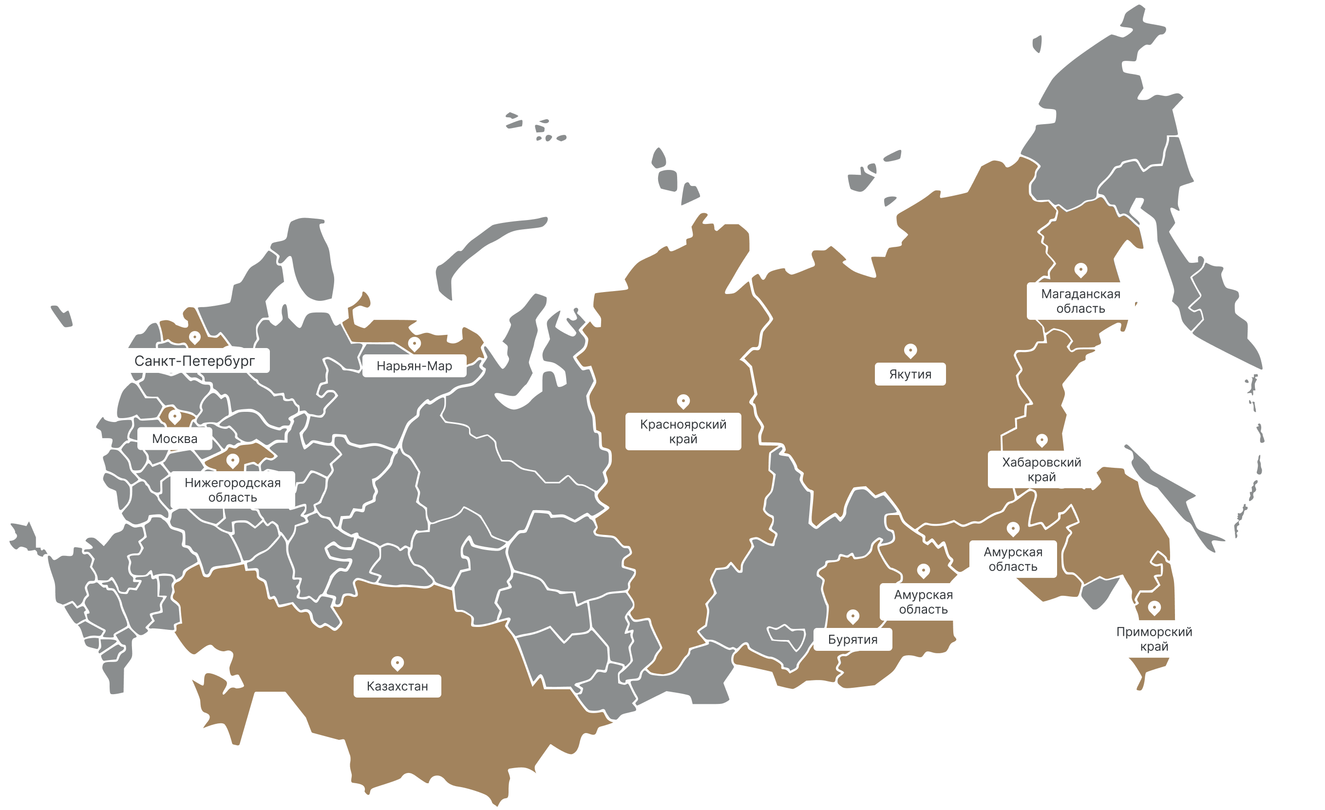 География работ, поданных в 2025 году